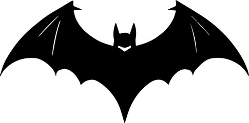 Wall Mural - Bat silhouette icon isolated on white background	
