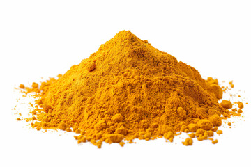 Wall Mural - a pile of tumeric powder on a white surface