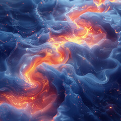 Wall Mural - fractal realms. trendy hype abstract music background, track cover
