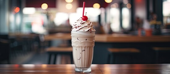 Aufkleber - Sweet Milk Shake cafe. Creative banner. Copyspace image