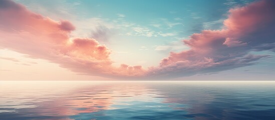 Poster - Beautiful sky twilight times and reflections on the sea. Creative banner. Copyspace image