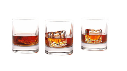 Whisky neat in glasses set