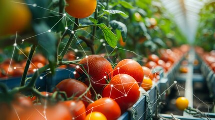 Blockchain-enabled supply chain platform ensuring transparency and traceability in food production, enhancing food safety and consumer trust. --ar 16:9 --style raw 