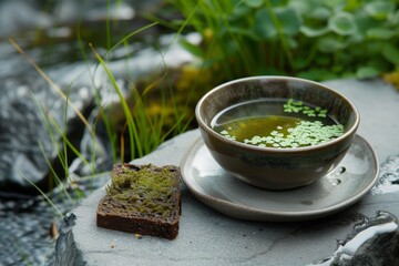 soup in nature near the river