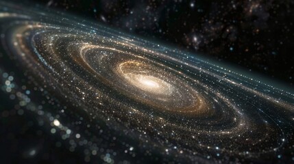 Wall Mural - majestic spiral galaxy illuminated in cosmic space