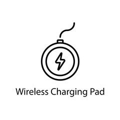 Wall Mural - Wireless Charging Pad vector icon
