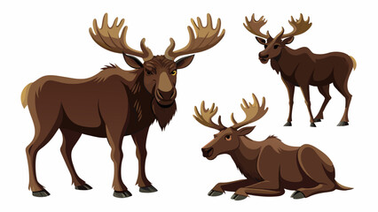  Set Of Hartebeest In Different Pose, Collection Of Hartebeest, Hartebeest Set