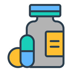 Wall Mural - Medication Icon