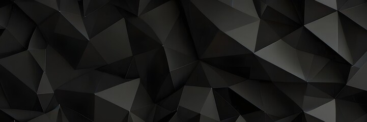 Black abstract geometric background, polygons