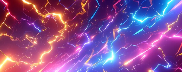 Wall Mural - Dynamic abstract background with flowing energy, glowing lines, and sparks - ideal for technology, science, and futuristic designs