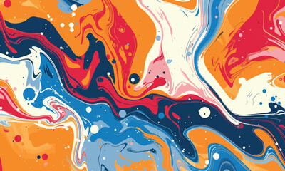 Wall Mural - wave pattern with splashes background vector