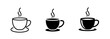 © 11ua - Hot cup beverage vector icon set. Tea or coffee cups icons.