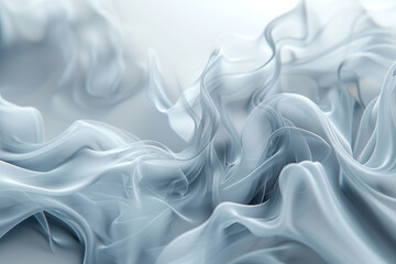 Wall Mural - A white smokey background with a blue and white swirl