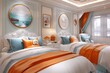 © Leo - Luxurious bedroom with ornate decor, stylish furnishings, soft lighting, elegant design, comfortable ambiance, modern interior