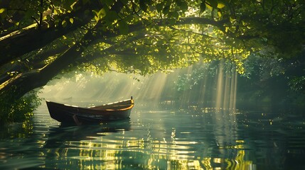 Wall Mural - lake in the morning