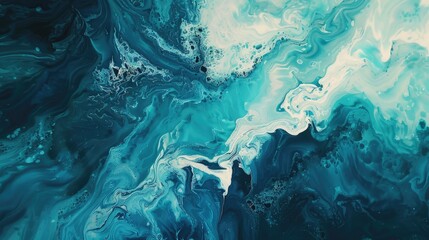 Wall Mural - Tranquil turquoise creates a soothing abstract vibe