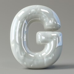 Fototapete - vibrant and dynamic 3D model of the letter G floating in space, pulsating with colorful lights and futuristic energy.
