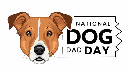 National Dog Dad Day, Dog Dad Day, National Dog Dad Day Poster, Social Media Poster, Dog Dad Day Poster, Post, Banner, Poster, june 15, happy National Dog Dad Day, illustration, 