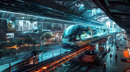 Poster -  a concept for a virtual reality game that simulates running a transport company in the 22nd century.