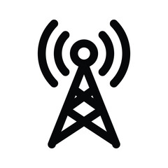 A broadband network antenna icon design, premium vector