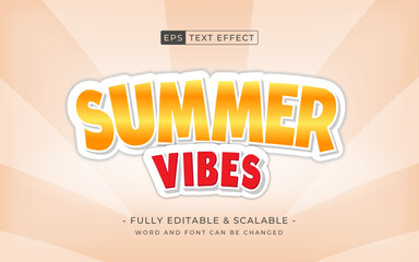 Poster - Cartoon text effect, comic title typography, summer themes