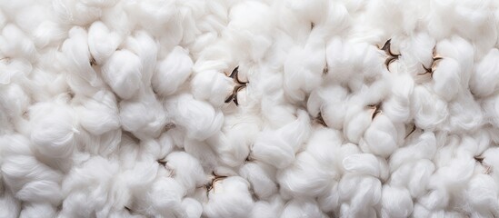 Poster - A visually appealing image with a copy space that showcases the intricate texture of white cotton