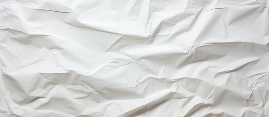 Poster - White Paper texture Crumpled Paper Top view. copy space available