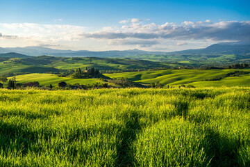 Beautiful Tuscany landscape view in Italy