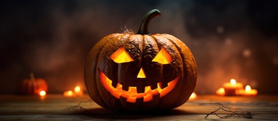 Aufkleber - Halloween pumpkin design with copy space