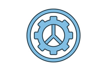 Poster - System preferences icon. icon related to setup and setting. suitable for web site, app, user interfaces, printable etc. flat line icon style. simple vector design editable