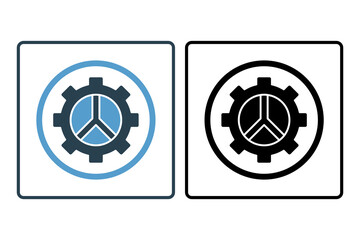 Poster - System preferences icon. icon related to setup and setting. suitable for web site, app, user interfaces, printable etc. solid icon style. simple vector design editable