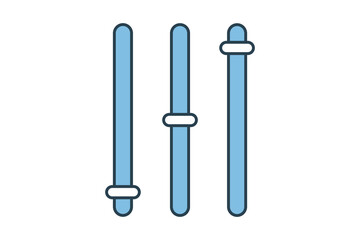 Poster - Control panel icon. icon related to setup and setting. suitable for web site, app, user interfaces, printable etc. flat line icon style. simple vector design editable