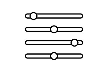 Poster - Slider controls icon. icon related to setup and setting. suitable for web site, app, user interfaces, printable etc. line icon style. simple vector design editable