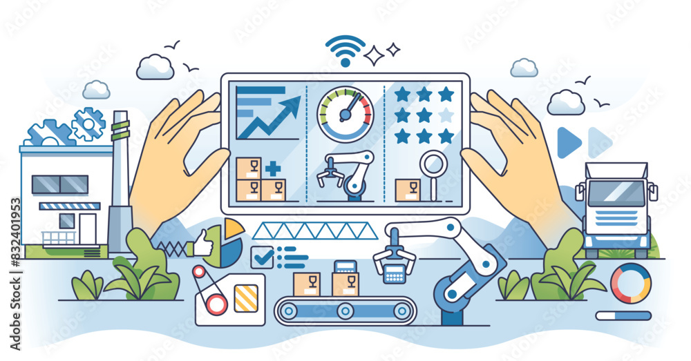 Big data in manufacturing for production automation outline hands ...