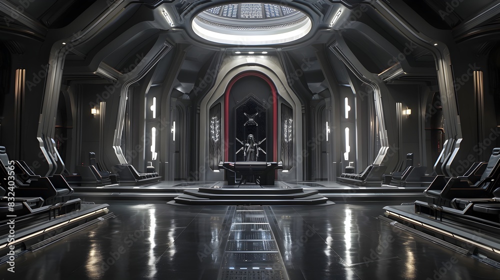 Majestic Galactic Empire Throne Room for Alien Dignitaries Stock ...