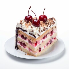 Wall Mural - cake with cherries