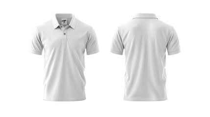 White front and back polo -shirt