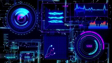 Technological interface, technology background