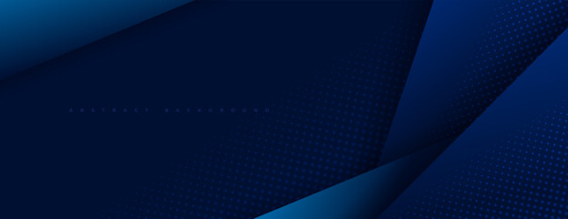 Wall Mural - dark blue layered dimension background with halftone. suitable for banner, wallpaper, poster, websit