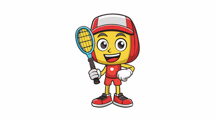 Fototapete - A proper way to hold a tennis racket is to have a firm but relaxed grip keeping the racket head slightly above the wrist and the fingers spread evenly. Cartoon Vector.