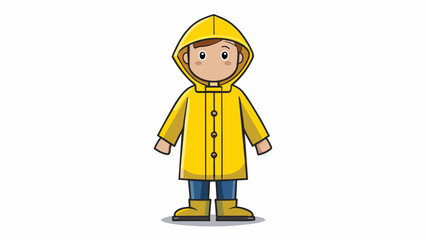 Poster - A raincoat shields a person from getting wet in a downpour similar to how insurance can protect against financial risks. The raincoat protects the. Cartoon Vector.