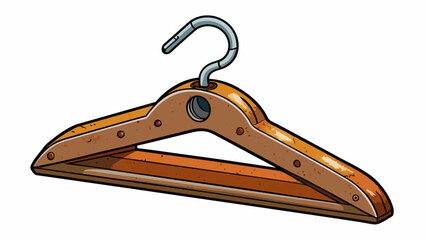 Poster - A rusty and bent metal hanger with sharp edges and broken hooks.. Cartoon Vector.