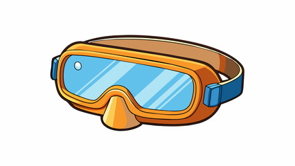 Poster - A set of safety goggles made with impactresistant lenses and an adjustable s to protect the eyes from hazards such as flying debris or chemicals.. Cartoon Vector.