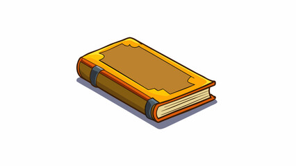 Aufkleber - A single book sits on a shelf surrounded by empty space. Its cover is worn and frayed the pages yellowed with age. The other books on the shelf have. Cartoon Vector.
