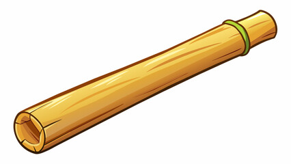Fototapete - A smooth polished stick harvested from a bamboo plant. It is cylindrical in shape and has a shiny almost glossy finish.. Cartoon Vector.