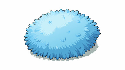 Aufkleber - A soft and fluffy material that gives a gentle plush sensation when touched.. Cartoon Vector.