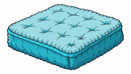 Poster - A squareshaped object that is made of soft material and has a fluffy texture. It is often used for comfort or warmth and comes in a variety of colors. Cartoon Vector.