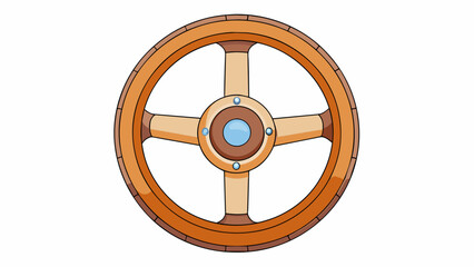 Fototapete - A steering wheel is an essential component of any vehicle. It is typically a circular object located in front of the drivers seat and is used to. Cartoon Vector.