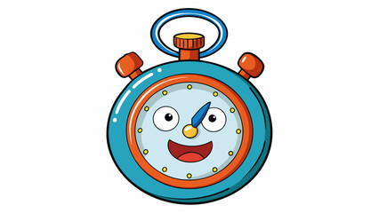 Aufkleber - A stopwatch with a set time limit measuring the boundary for completing a specific task or activity.. Cartoon Vector.