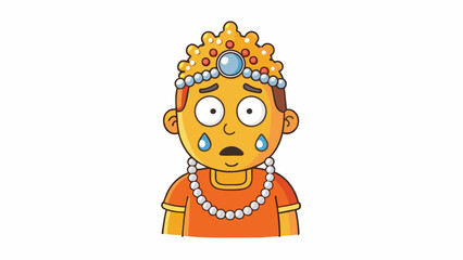 Aufkleber - A sweltering heat suffocating the air and causing beads of sweat to form on ones forehead.. Cartoon Vector.